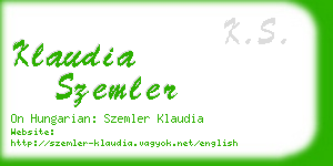 klaudia szemler business card